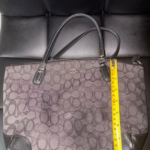 Dark gray and black 9x10 vintage canvas bag - Picture 4 of 5